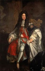 Anne's uncle, King Charles II who demanded that she and her elder sister Mary be brought up as Protestants.